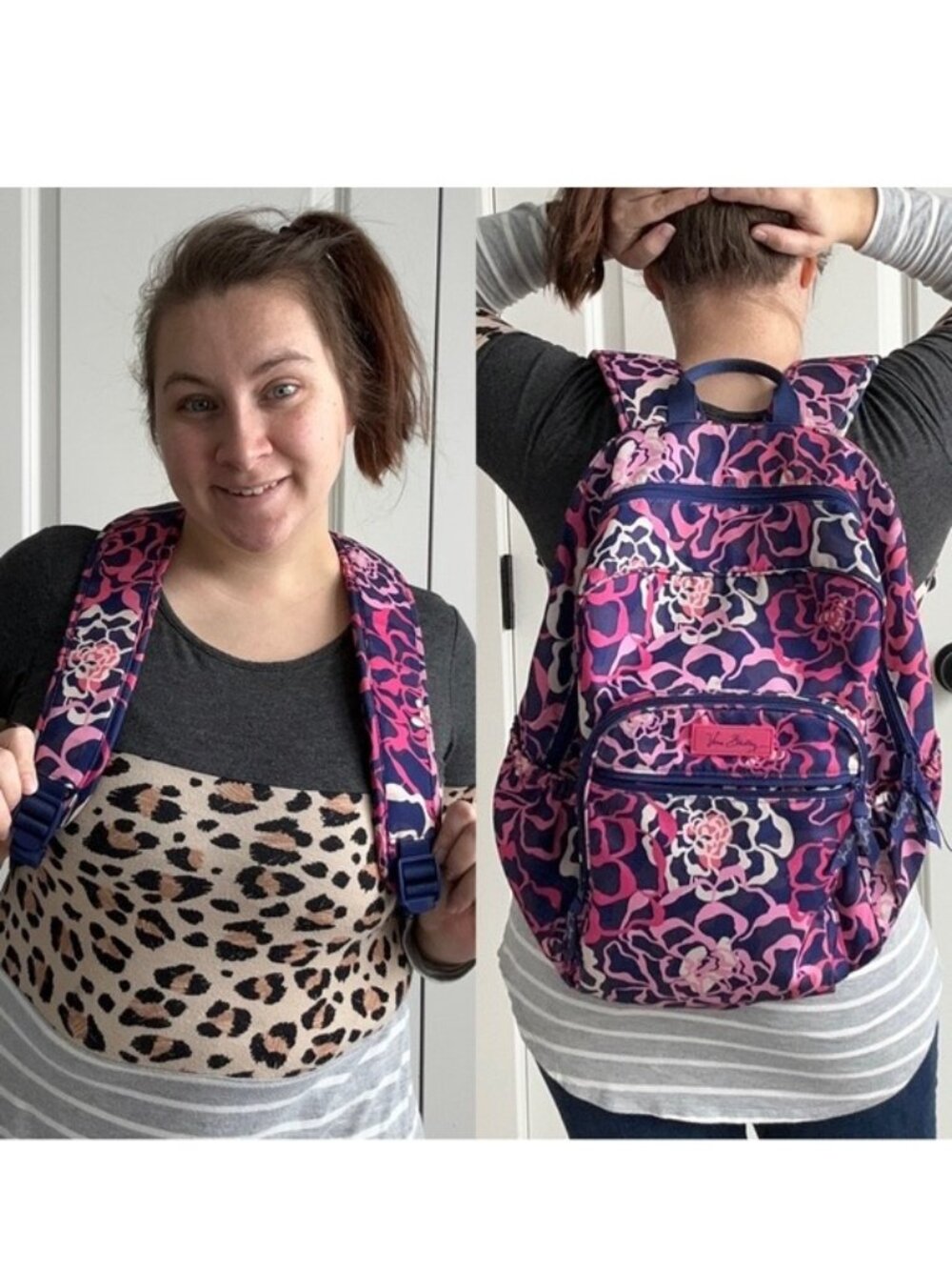 Vera Bradley | Katalina Pink Lighten Up Campus Backpack